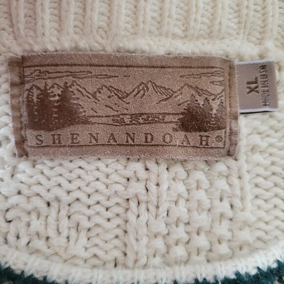 Vintage 90’s Shenandoah Men XL 100% Cotton Textured Knit Embroidered, Duck Hunt - Picture 4 of 7